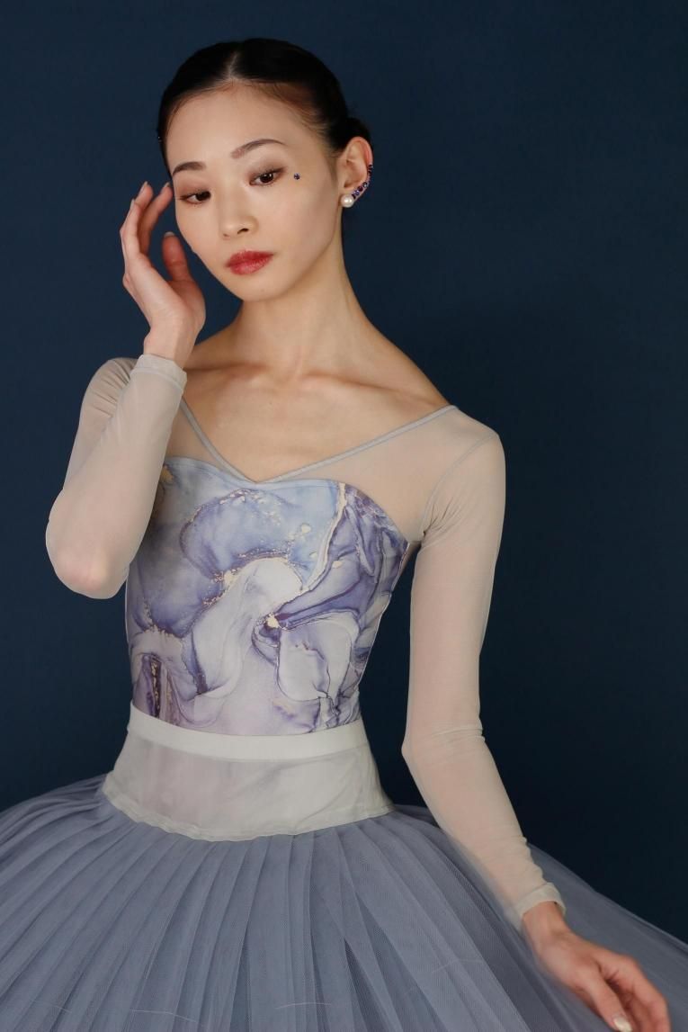 Sapphire marble stone】 Sleeve design - Balletwear brand unoa