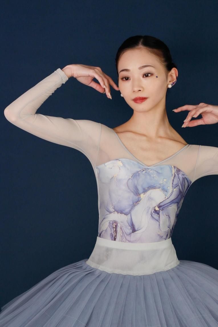 Sapphire marble stone】 Sleeve design - Balletwear brand unoa