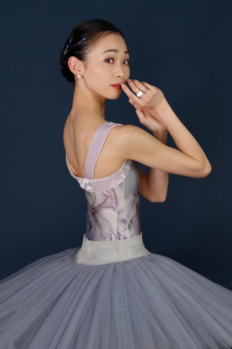 【新品】unoa レオタード　Marble stone Marble stone】Sleeve design - Balletwear brand unoa