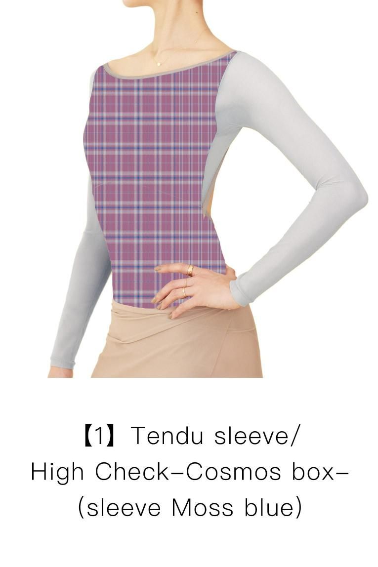 High Check-Cosmos box-】Sleeve design - Balletwear brand unoa