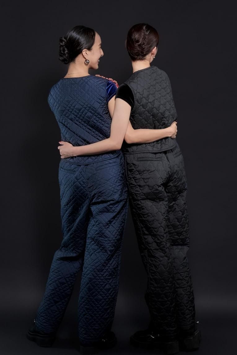 □【Quilted Pants】 Black - Balletwear brand unoa