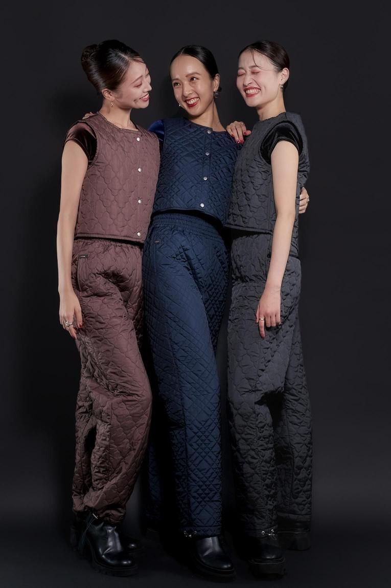 □【Quilted Pants】 Black - Balletwear brand unoa