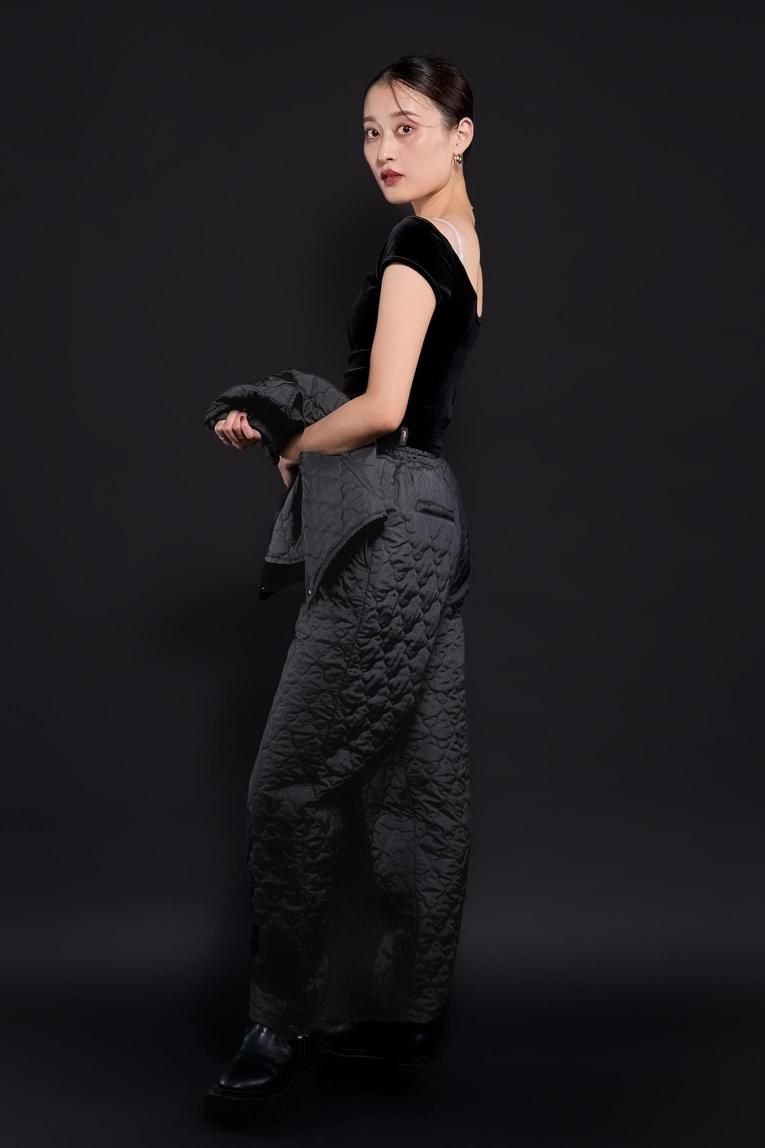 □【Quilted Pants】 Black - Balletwear brand unoa