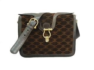 CELINE セリーヌ ホースビット レザーベルト マカダム柄