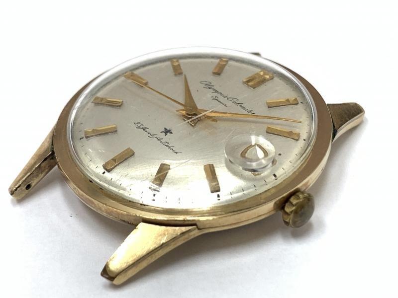 美品 ORIENT オリエント オリンピアオリエント 23石手巻時計 金張り オリンピアオリエント スイマー 23石 コンビ ブレス付 手巻き