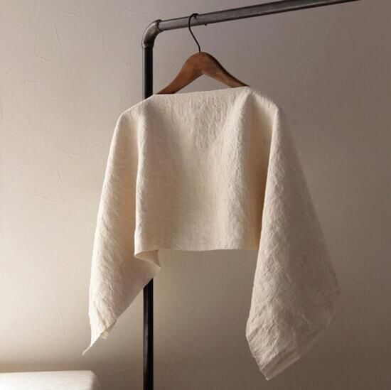 【Harob 】ブラック 羽織　 M　ヘンプ生地　日本製 ネームカード Fabric ランプブラック 0.5mm厚 | 羽車公式サイト