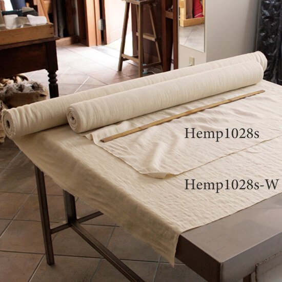 【タケミクロス】ヘンプ14番手生成りナチュラル仕上げワイド幅 Hemp1028s-W