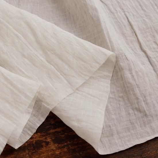 タケミクロス】リネン60番手タンブラー仕上げオフホワイト TL10057