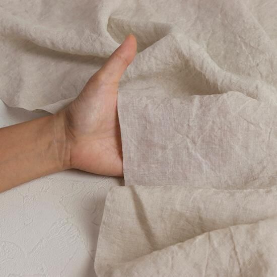 タケミクロス】リネン60番手アイボリーホワイトシャンブレー TL10063