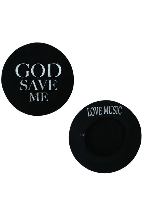 ''GOD SAVE ME''Love Music Beret