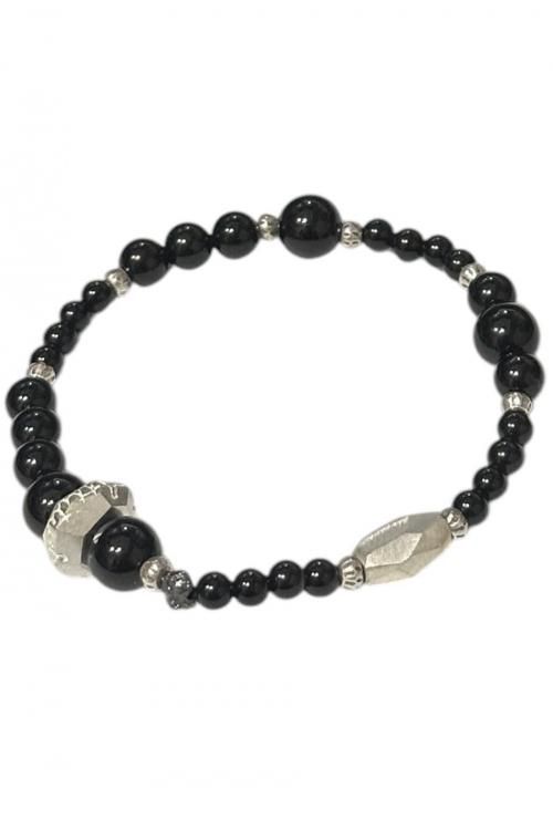 Dirty Karat Stretch Bracelet / BLACK DIA