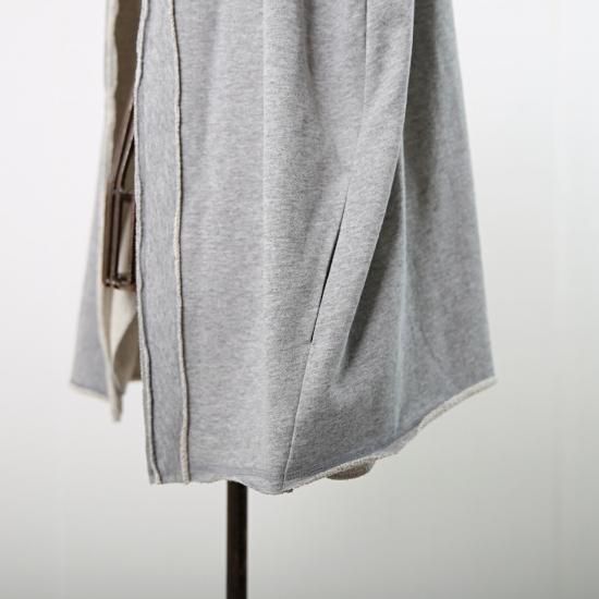 ノーカラージャケット グレー 360°キレイ 2Wayストレッチノーカラージャケット グレー