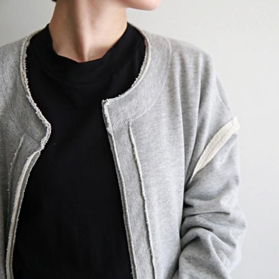 スウェット ノーカラージャケット グレー 0449Grey - SWiMMY