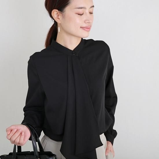 HYKE ボウタイブラウス ブラック　Sサイズ HYKE ボウタイブラウス ブラック Sサイズ index ブラウス シャツ 「XS