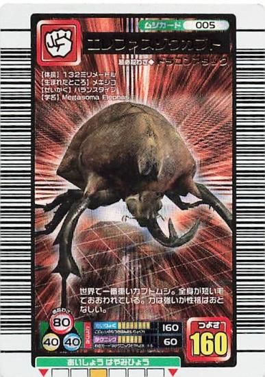 甲虫王者 ムシキング エレファスゾウカブト 銅レア 005 2005 甲虫王者 ムシキング エレファスゾウカブト 銅レア 005 2005
