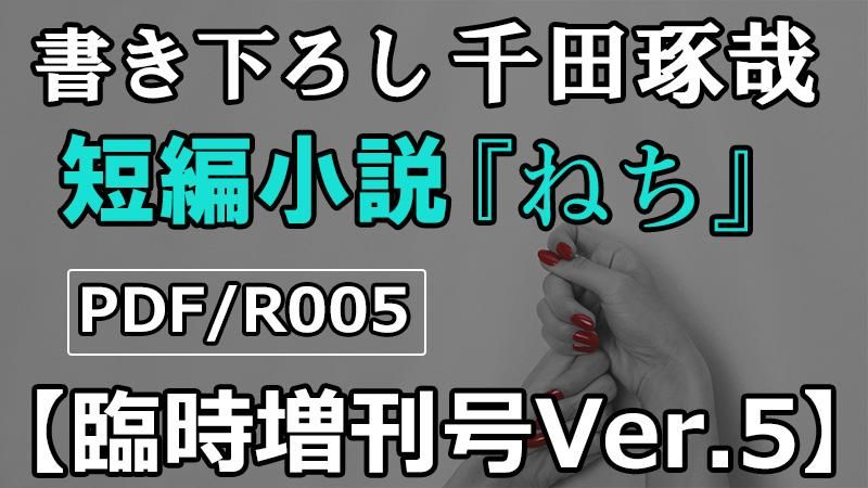 PDF/R005 臨時増刊号Ver.5(短編小説)2022年12/25発売 - 千田琢哉 PDF/R005 臨時増刊号Ver.5(短編小説)2022年12/25発売 - 千田琢哉