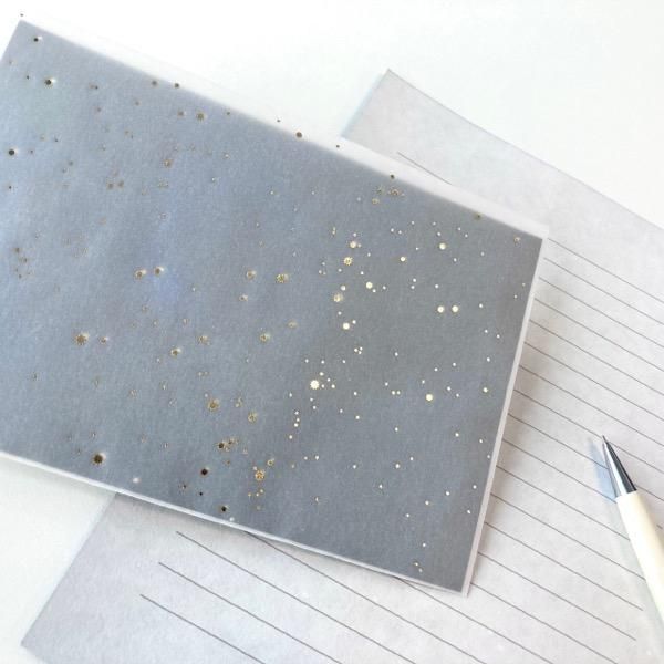 包む オンラインショップ レターセット 夜空と星