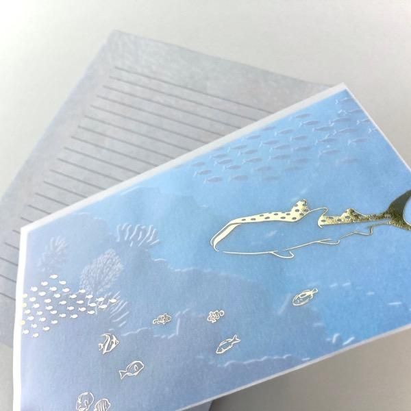 包む オンラインショップ レターセット 海と魚たち