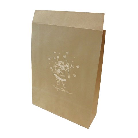 【クリスマス】宅配用紙袋 ナチュラルサンタ クラフト A4サイズ