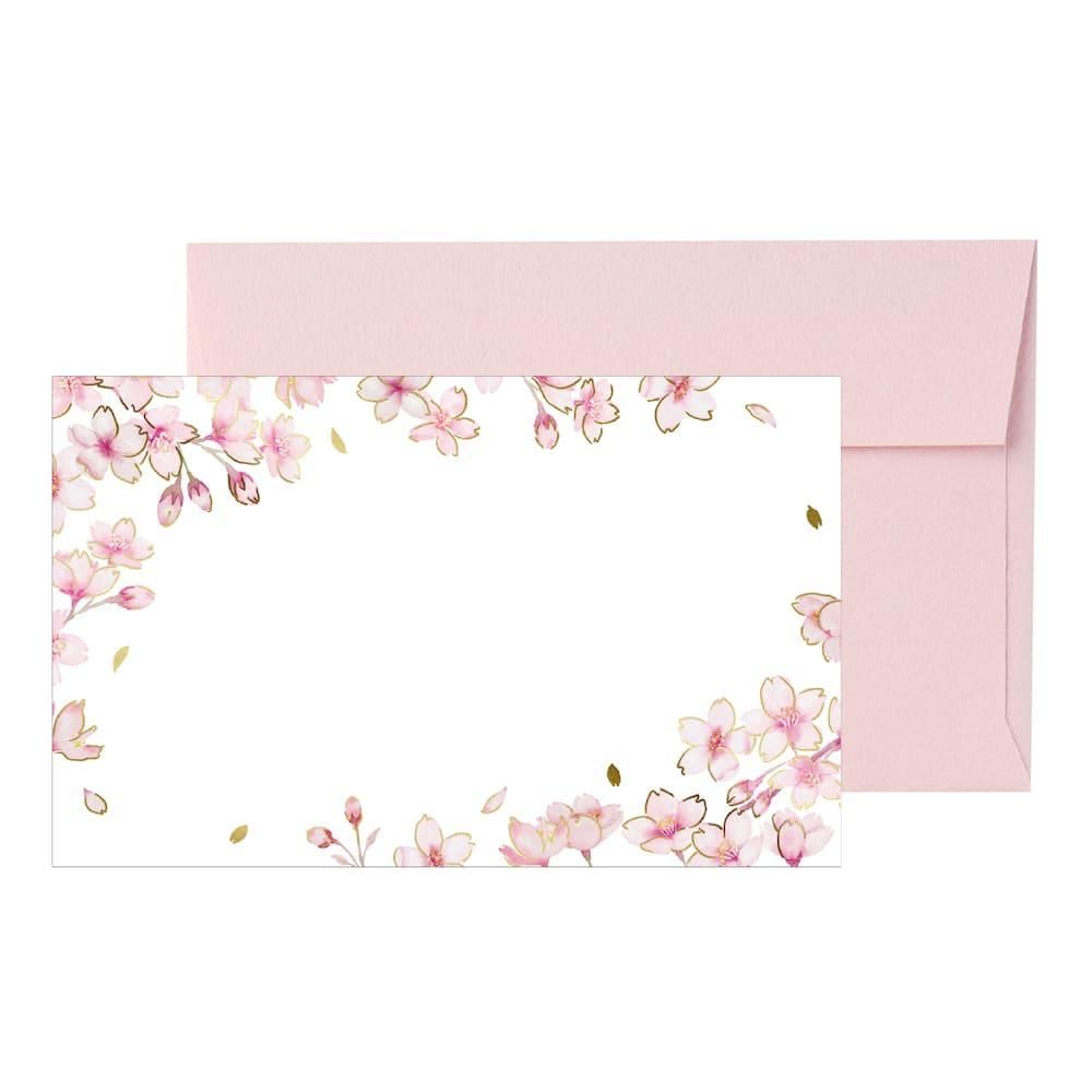 メッセージカード ミニカード 封筒付き 桜 包む オンラインショップ
