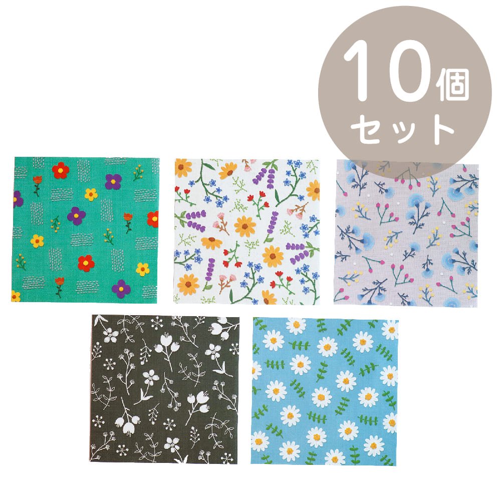 OKINI デザインペーパー 400枚入 フラワーステッチ 花 刺繍