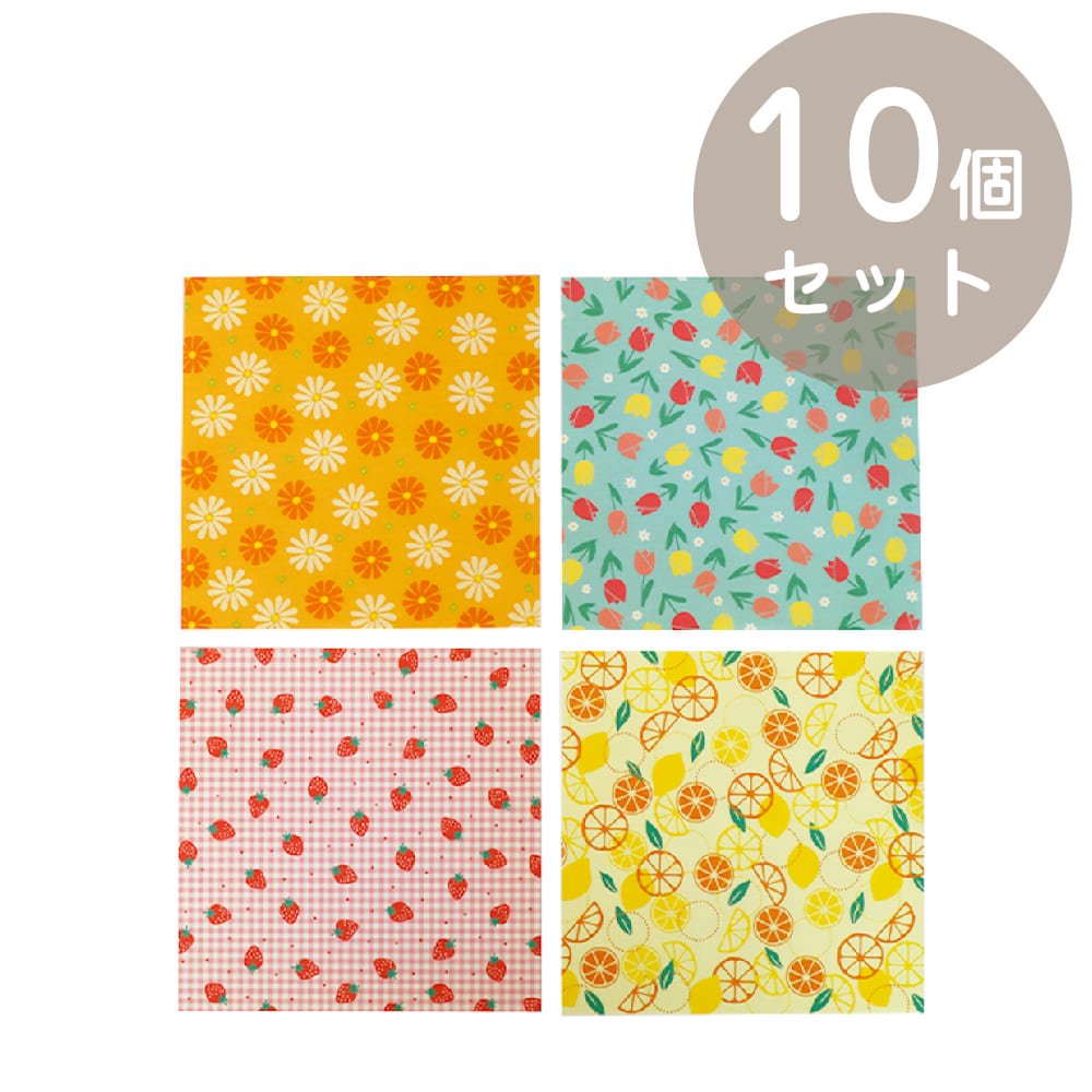OKINI デザインペーパー 400枚入 レトロ 花柄 果物 いちご レモン チューリップ  マーガレット