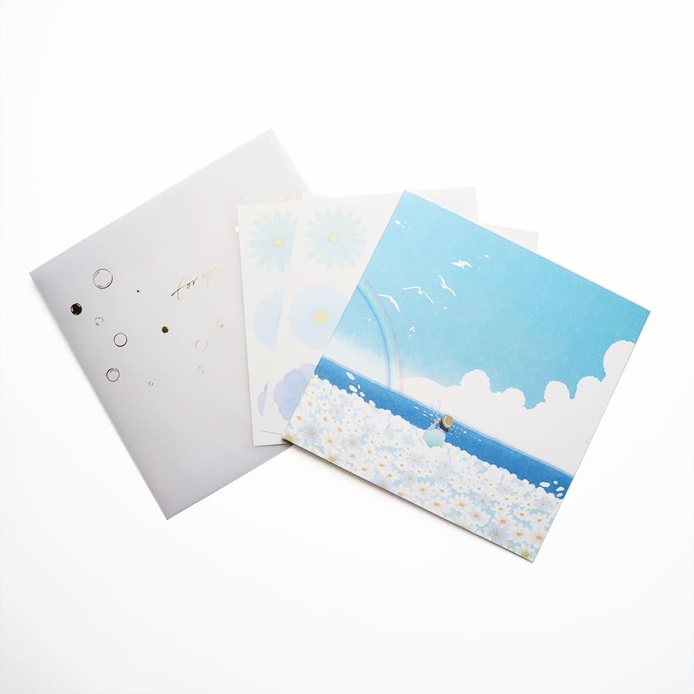 色紙 しゃぼん玉 景色 寄せ書き 花 白 | フォーユー トレーシング