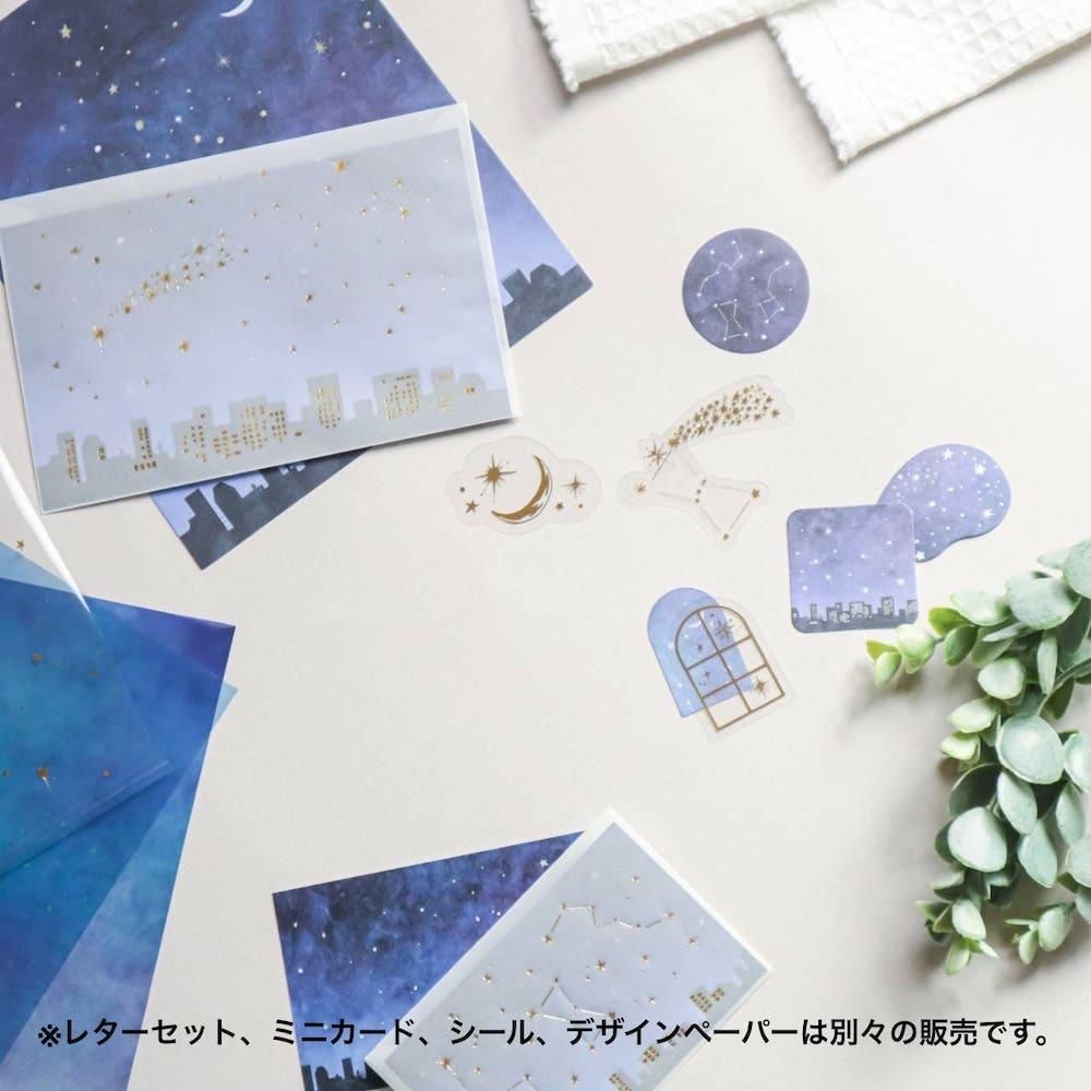 OKINI ミニカードセット 40枚入 透ける 夜空 星 夜景 箔押し ト OKINI ミニカードセット 40枚入 透ける 夜空 星 夜景 箔押し ト
