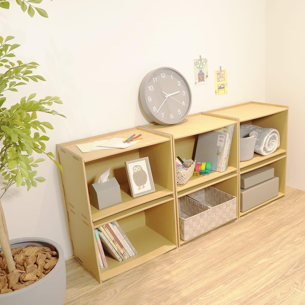 セルボックス ダンボール 収納 カラーボックス 棚 組み立て式 軽量