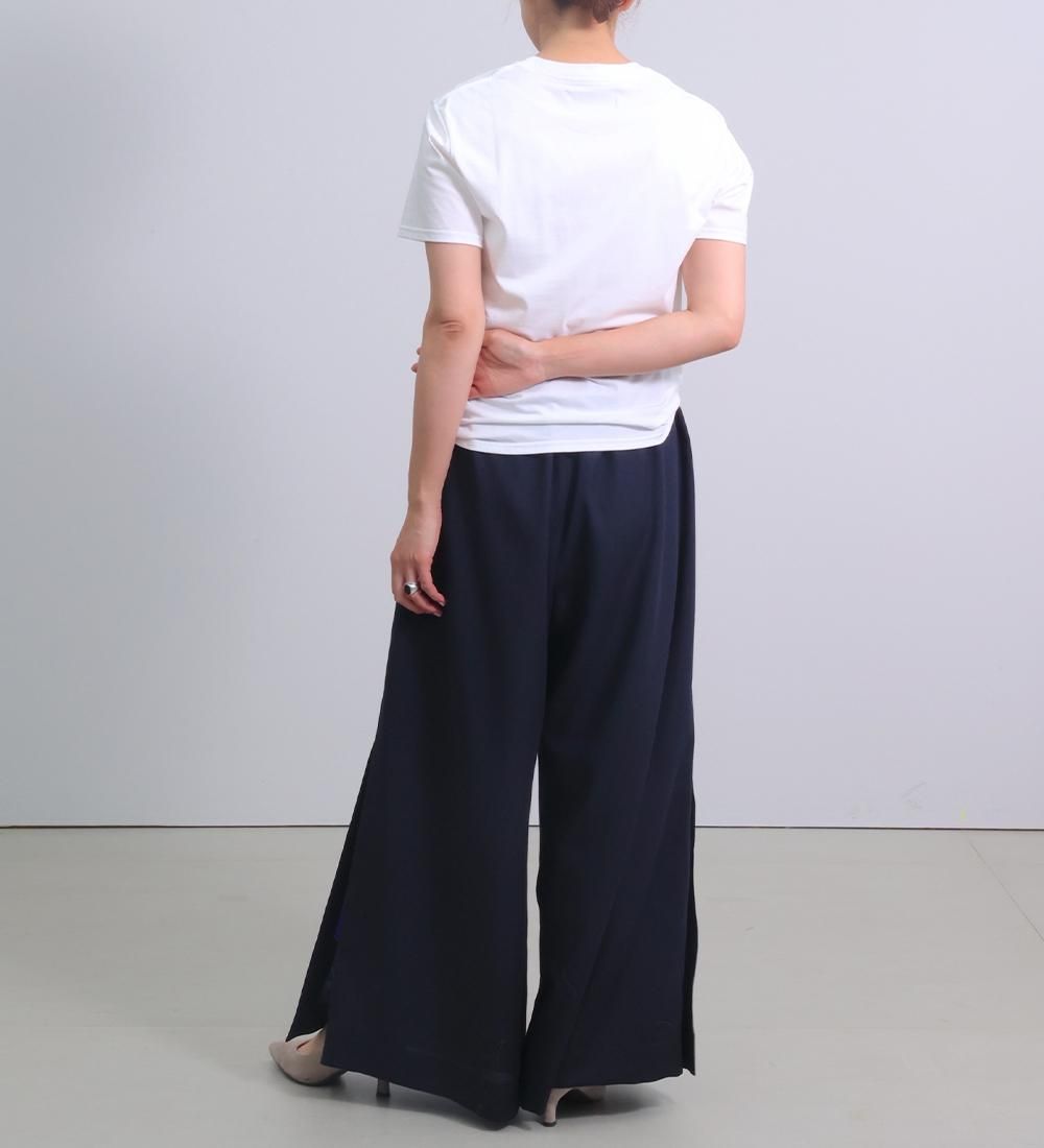 サイドスリットワイドパンツ(NAVY) - w/ (ウィズ) 公式オンラインショップ サイドスリットワイドパンツ(NAVY) - w/ (ウィズ) 公式オンラインショップ