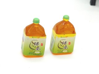 W49  緑茶　デコパーツ　ミニチュア　ペットボトル　8本