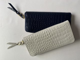【mononogu】Round zip wallet クロコ型押し長財布