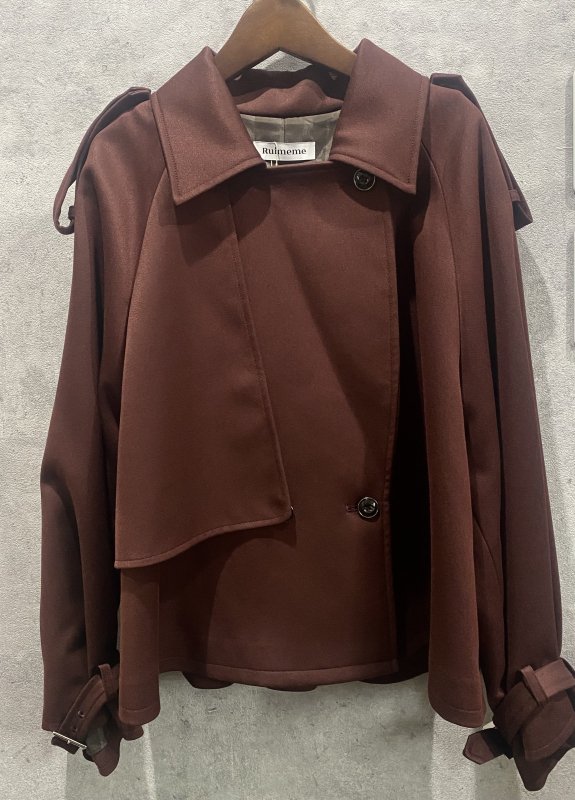 Ruimeme】23 秋冬short trench coat / burgundy - Ladies+Kids shop Lilou