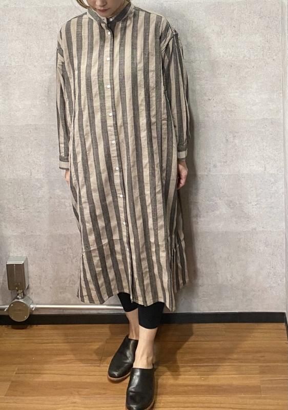 【希少！！】 YARRA】リネン混ストライプワンピース - Ladies+Kids shop Lilou シャツ+ブラウス(長袖+七分)