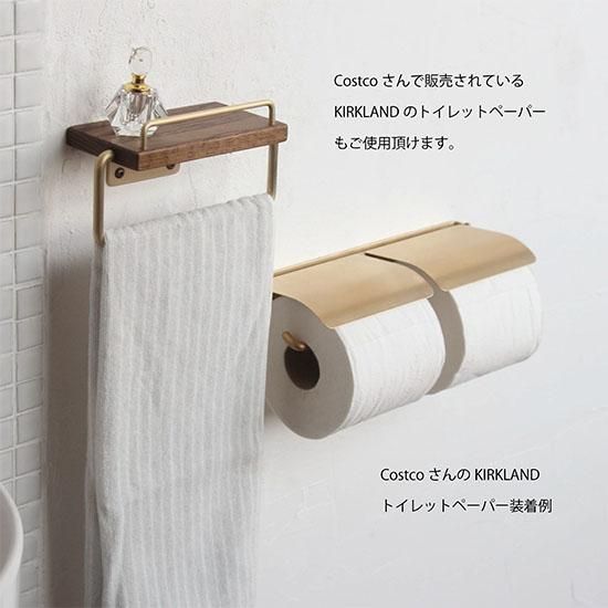 真鍮製 トイレットペーパーホルダー W 日本製 D Brass アンティーク トイレホルダー 2連 ダブル インターワークス 日本製