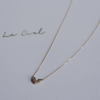 K18ダイヤモンドハートネックレス | 上品な輝き - La ciel(ラ K18ダイヤモンドハートネックレス | 上品な輝き - La ciel(ラ