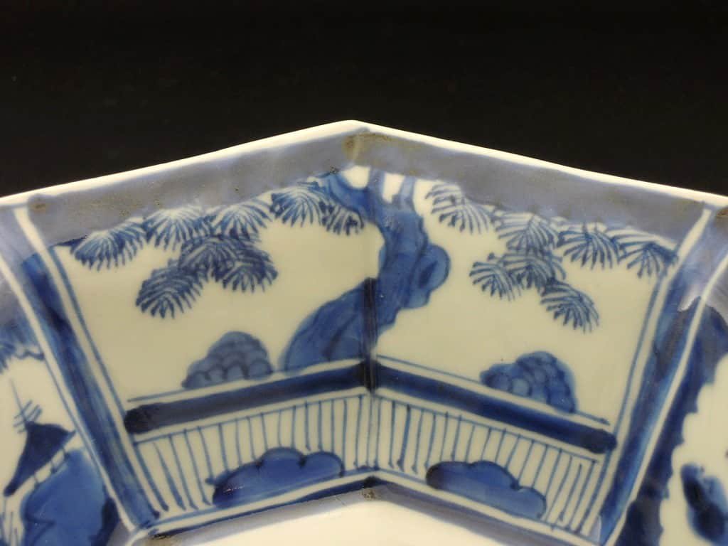 伊万里染付八角鉢 / Imari Blue & White Octagonal Bowl - OKURA ORIENTAL ART /  大蔵オリエンタルアート