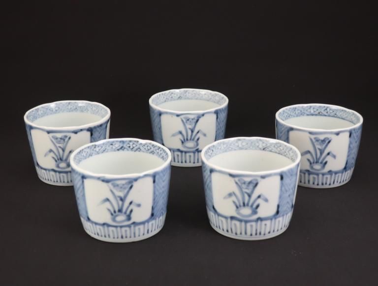 Τʸ޵ / Imari Blue & White Soba Cups  Set of 5