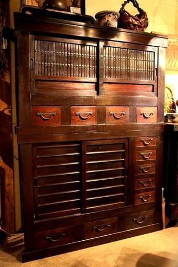 水屋箪笥 / Kyoto Mizuya Tansu (Kitchen cabinet): - OKURA 水屋箪笥 / Kyoto Mizuya Tansu (Kitchen cabinet): - OKURA