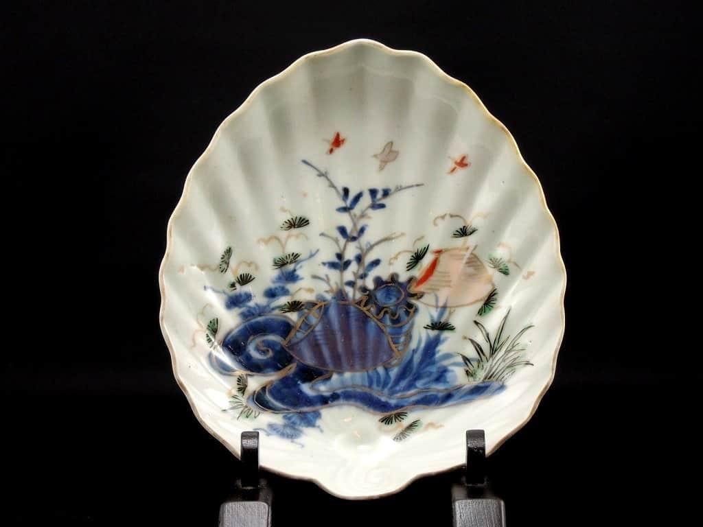 伊万里色絵貝形皿 五枚組 / Imari Polychrome Shell-shaped