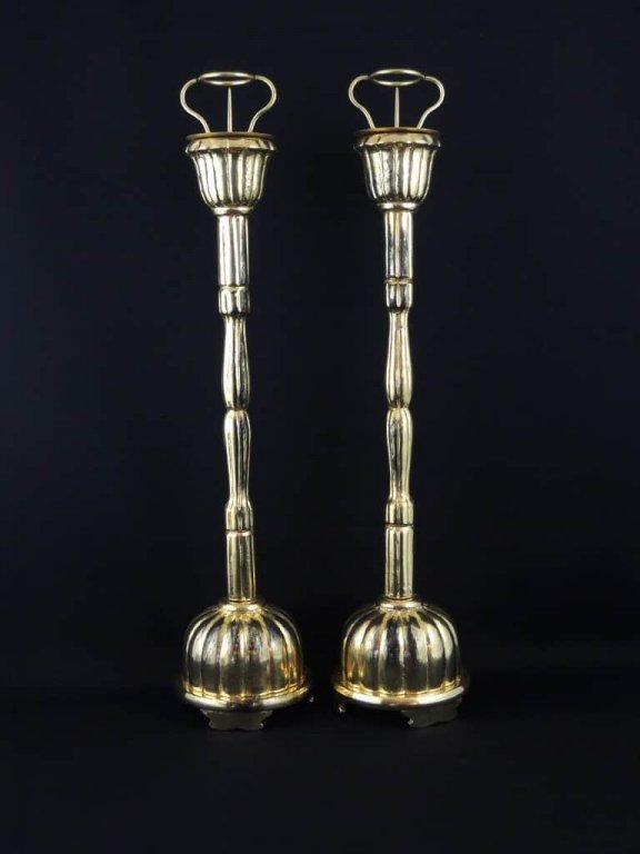金塗燭台　一対 / Gold-lacquered Candle Sticks  1 pair