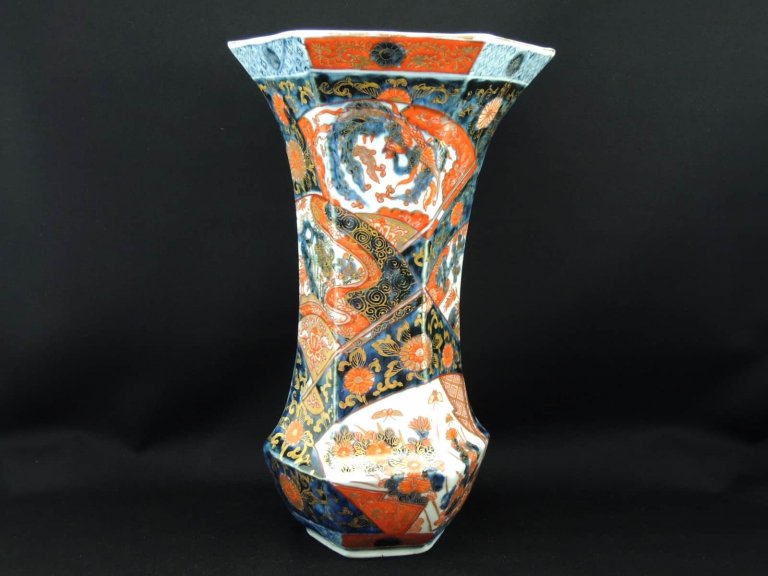 ΤӼϻѲ / Imari Polychrome Hexagonal Vase