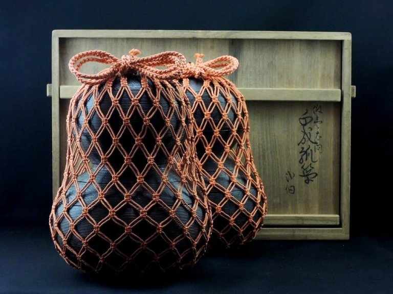 ԶƲɻýȢСʶȢ / Lacquered  Gourd shaped 'Bento(lunch)' Boxes 1 pair