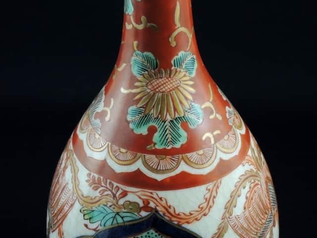 伊万里色絵御神酒徳利 一対 / Imari Polychrome Sake Bottle 1