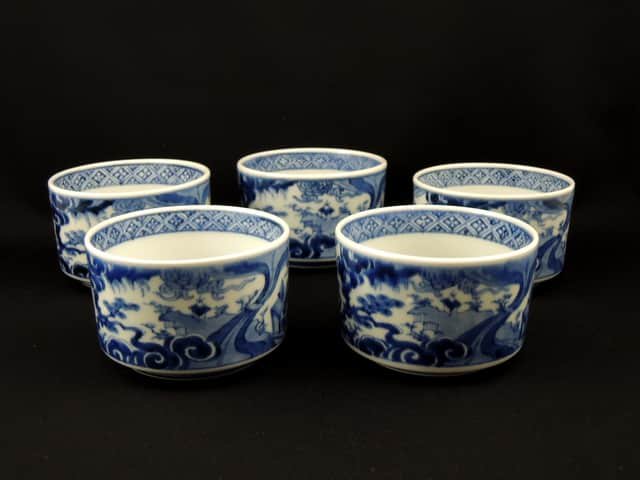 Τոա͵ / Imari Blue White Mukoduke' Cups  set of 4