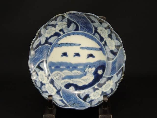 国内流通正規品 伊万里 平戸焼 波千鳥 小皿 醤油皿 アンティーク