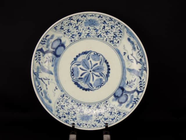 Τղʸ绮 / Imari Large Blue & White Plate with the pattern of 'Hanakarakusa'