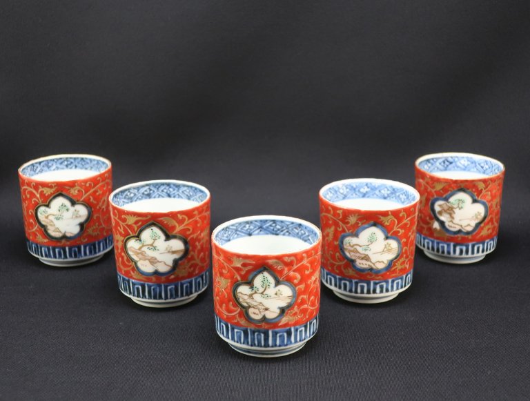 Τ޵ / Imari Small Polychrome Cups  set of 5