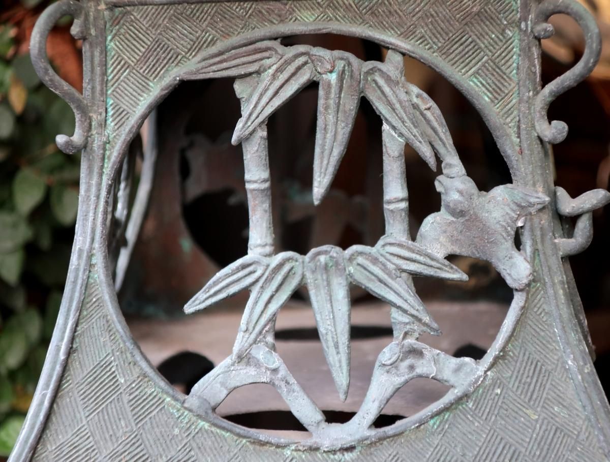 灯籠　銅製　年代物　アンティーク　美品　骨董品　No.2 Yahoo!オークション -「行燈」(銅製) (金属工芸)の落札相場