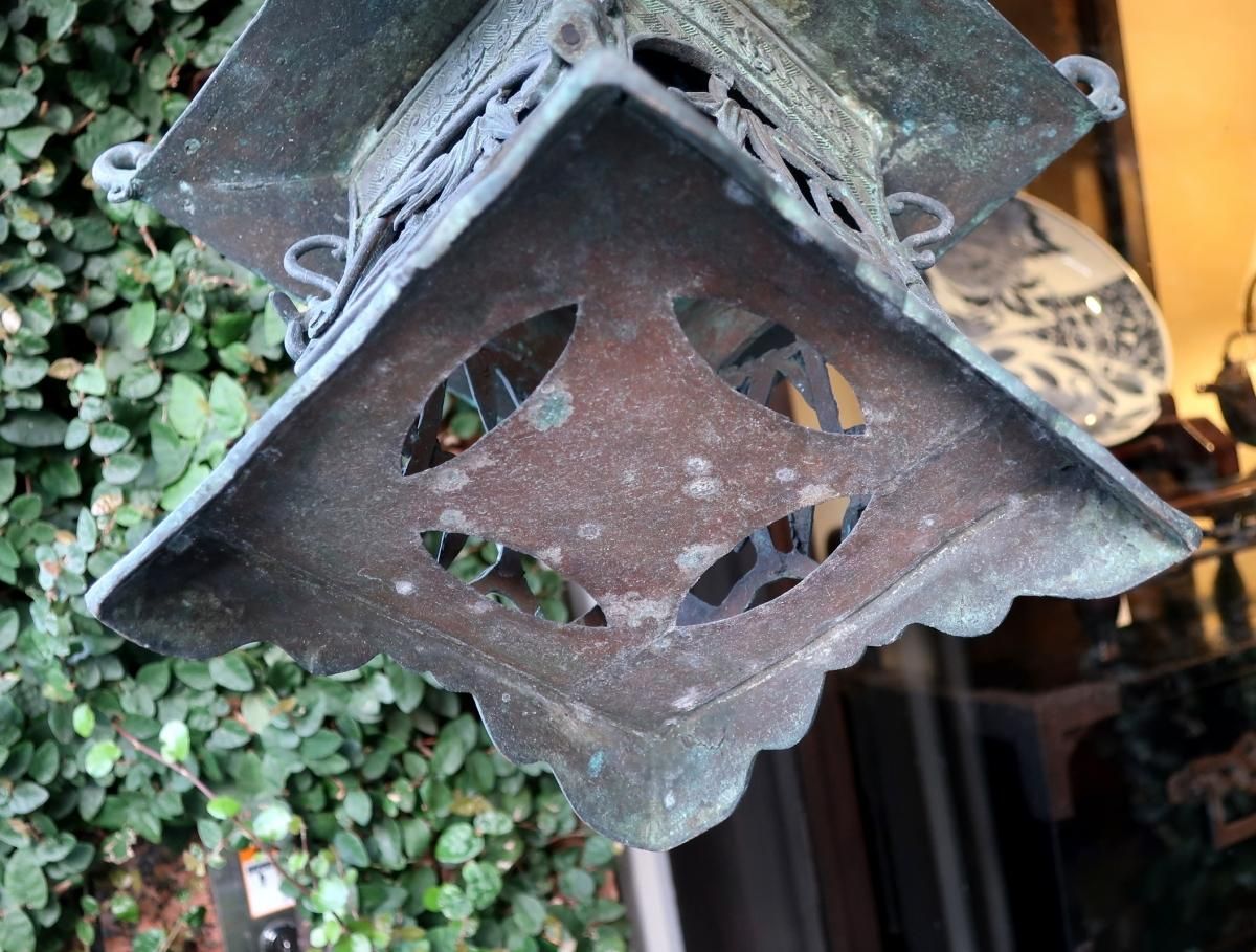 銅器吊灯籠 / Bronze Hanging Lantern - OKURA ORIENTAL ART